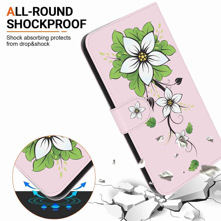 For Xiaomi 13 5G Crystal Texture Colored Drawing Leather Phone Case(Lily)