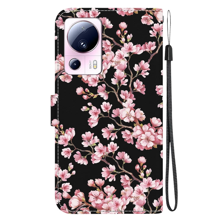 For Xiaomi 13 Lite / Civi 2 Crystal Texture Colored Drawing Leather Phone Case(Plum Bossom)