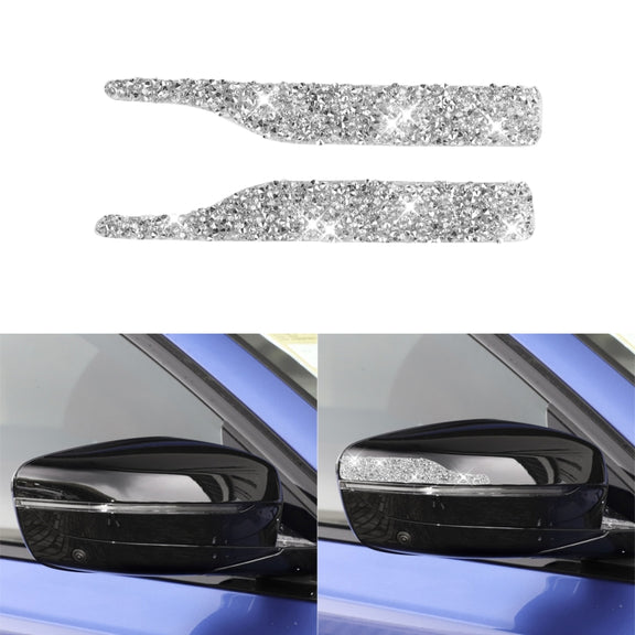 For BMW Car Rearview Mirror Anti-collision Strip Diamond Decoration Sticker, Left and Right Drive