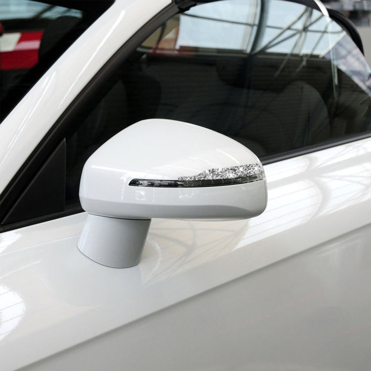 For BMW Car Rearview Mirror Anti-collision Strip Diamond Decoration Sticker, Left and Right Drive