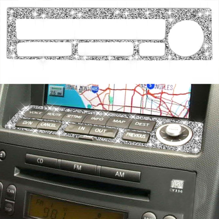 For Nissan 350Z 2003-2009 Car Navigation Key Diamond Decorative Sticker,Left and Right Drive Universal