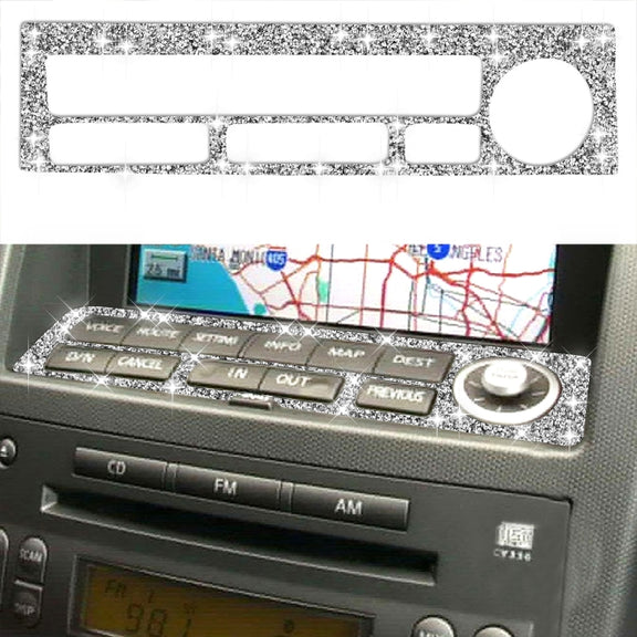 For Nissan 350Z 2003-2009 Car Navigation Key Diamond Decorative Sticker,Left and Right Drive Universal