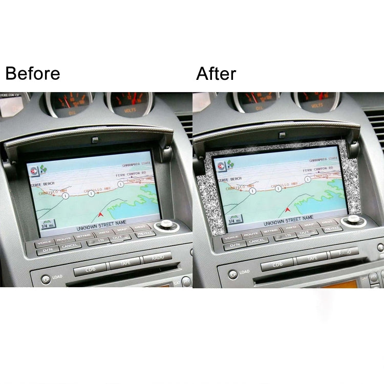 For Nissan 350Z 2003-2009 Car Navigation Frame Diamond Decorative Sticker,Left and Right Drive Universal