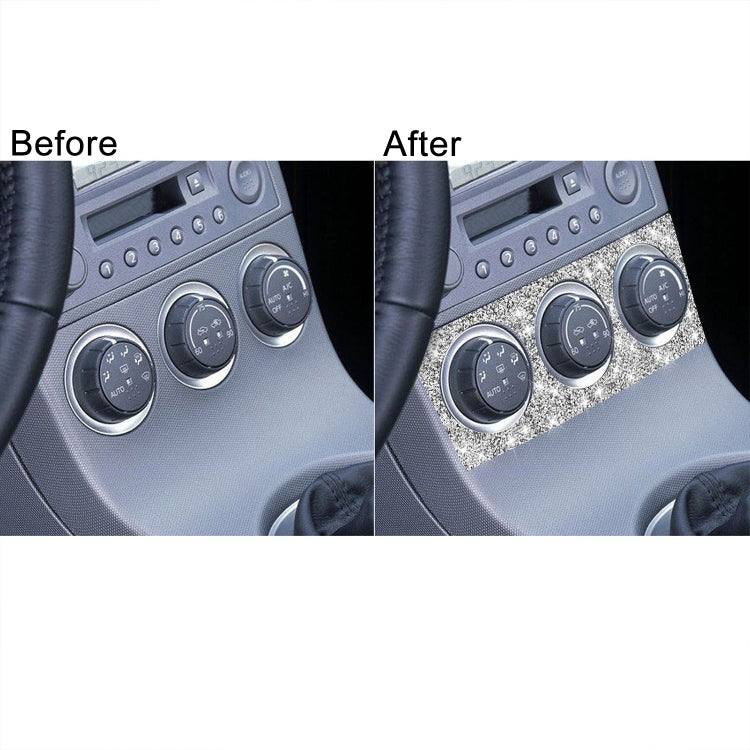 For Nissan 350Z 2003-2009 Car Air Conditioning Adjustment Diamond Decorative Sticker,Left and Right Drive Universal