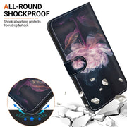 For OPPO A60 4G Crystal Texture Colored Drawing Leather Phone Case(Purple Peony)