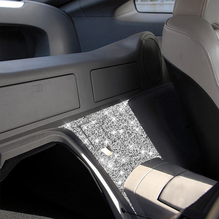 For Nissan 350Z 2003-2009 2pcs Car Rear Of Center Console Diamond Decorative Sticker, Left Drive