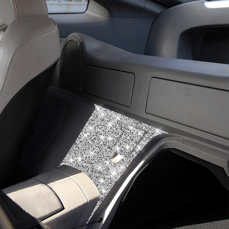 For Nissan 350Z 2003-2009 2pcs Car Rear Of Center Console Diamond Decorative Sticker, Right Drive