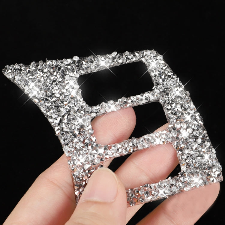 For Nissan 350Z 2003-2009 2pcs Car Steering Wheel Button Frame A Diamond Sticker,Left and Right Drive Universal