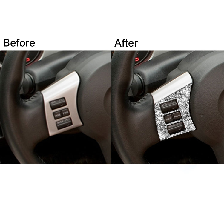 For Nissan 350Z 2003-2009 2pcs Car Steering Wheel Button Frame A Diamond Sticker,Left and Right Drive Universal