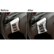 For Nissan 350Z 2003-2009 2pcs Car Steering Wheel Button Frame A Diamond Sticker,Left and Right Drive Universal