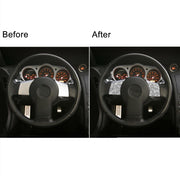 For Nissan 350Z 2003-2009 2pcs Car Steering Wheel Button Frame B Diamond Sticker,Left and Right Drive Universal