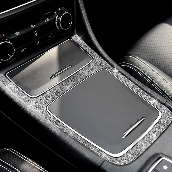 For Mercedes-Benz GLA 2015-2018 Car Central Control Storage Box Outer Frame Diamond Decoration Sticker, Left and Right Drive