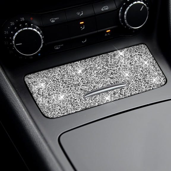 For Mercedes-Benz GLA 2015-2018 Car Central Control Storage Box Panel Diamond Decoration Sticker, Left and Right Drive