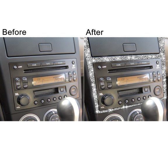 For Nissan 350Z 2003-2009 Car Navigation Frame Diamond Sticker,Left and Right Drive Universal