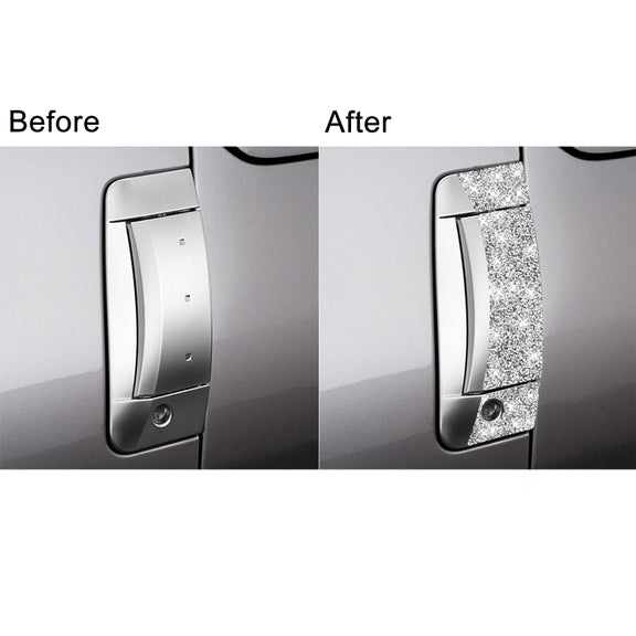 For Nissan 350Z 2003-2009 6pcs Car Door Outer Handle Diamond Decorative Sticker, Left Drive