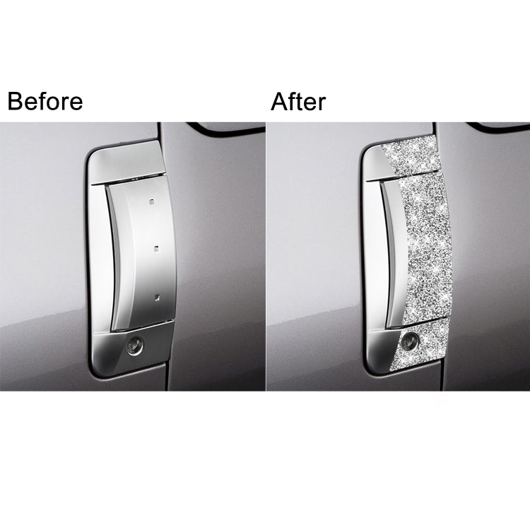 For Nissan 350Z 2003-2009 6pcs Car Door Outer Handle Diamond Decorative Sticker, Left Drive