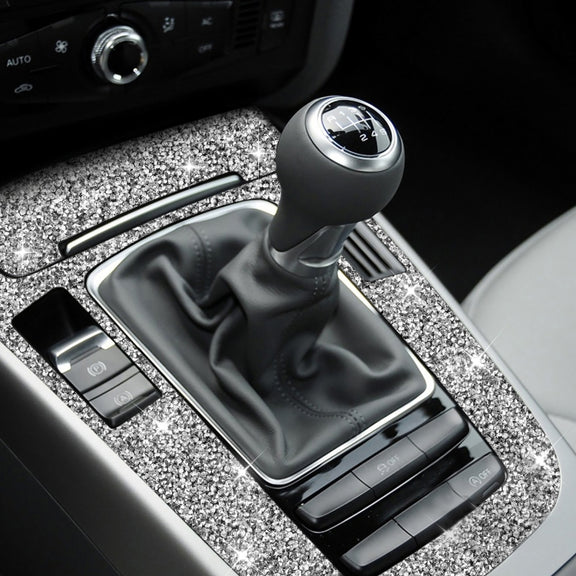 For Audi A4L / A5 / Q5 Car Gear Panel A Diamond Decoration Sticker, Left and Right Drive