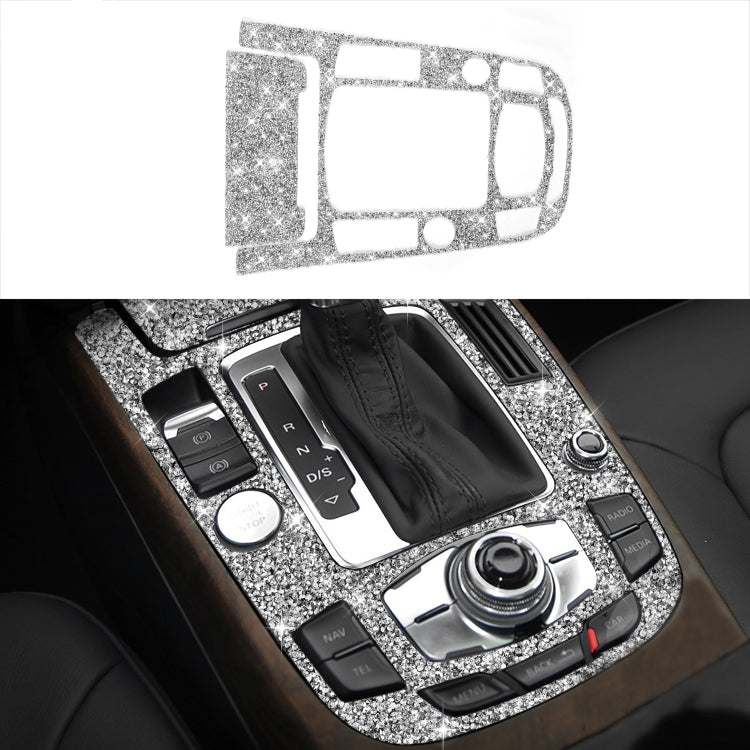 For Audi A4L / A5 / Q5 Car Gear Panel C Diamond Decoration Sticker, Left and Right Drive