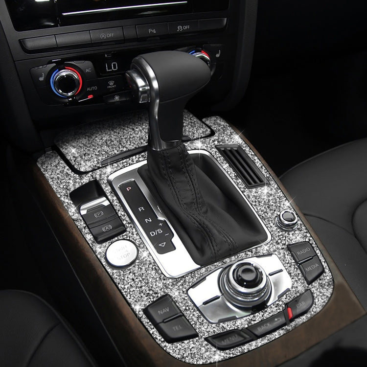 For Audi A4L / A5 / Q5 Car Gear Panel C Diamond Decoration Sticker, Left and Right Drive