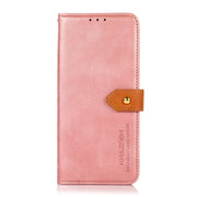 For Google Pixel 9 KHAZNEH Dual-color Cowhide Texture Flip Leather Phone Case(Rose Gold)