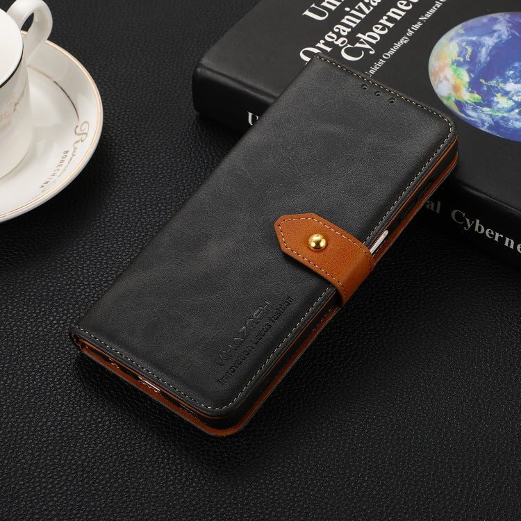 For Google Pixel 9 KHAZNEH Dual-color Cowhide Texture Flip Leather Phone Case(Black)