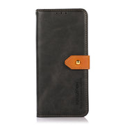 For Google Pixel 9 Pro KHAZNEH Dual-color Cowhide Texture Flip Leather Phone Case(Black)
