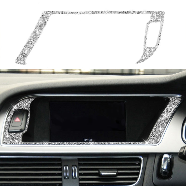 For Audi A4 / A5 / Q5 Car Navigation Outer Frame Diamond Decoration Sticker, Right Drive