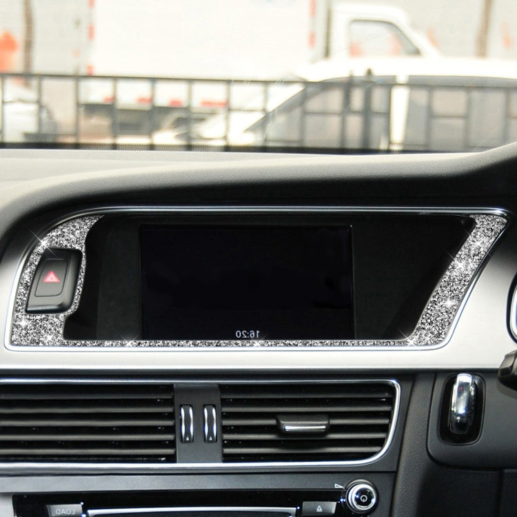 For Audi A4 / A5 / Q5 Car Navigation Outer Frame Diamond Decoration Sticker, Right Drive