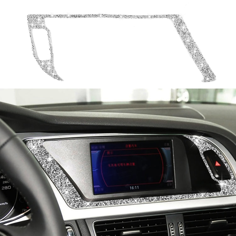 For Audi A4 / A5 / Q5 Car Navigation Outer Frame Diamond Decoration Sticker, Left Drive