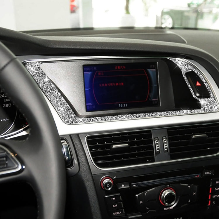 For Audi A4 / A5 / Q5 Car Navigation Outer Frame Diamond Decoration Sticker, Left Drive