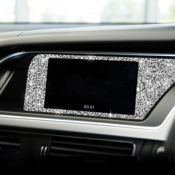 For Audi A4 / A5 / Q5 Car Navigation Inner Frame Diamond Decoration Sticker, Right Drive