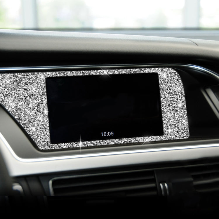 For Audi A4 / A5 / Q5 Car Navigation Inner Frame Diamond Decoration Sticker, Left Drive