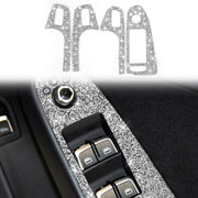 For Audi A4 / A5 / Q5 Car Door Lift Control Panel Diamond Decoration Sticker, Right Drive Low Configured
