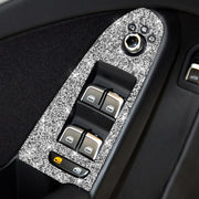 For Audi A4 / A5 / Q5 Car Door Lift Control Panel Diamond Decoration Sticker, Left Drive Low Configured
