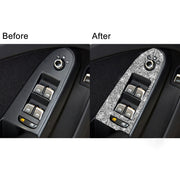 For Audi A4 / A5 / Q5 Car Door Lift Control Panel Diamond Decoration Sticker, Left Drive Low Configured