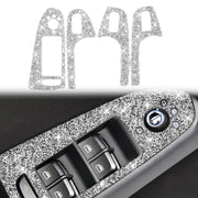 For Audi A4 / A5 / Q5 Car Door Lift Control Panel Diamond Decoration Sticker, Left Drive High Configured