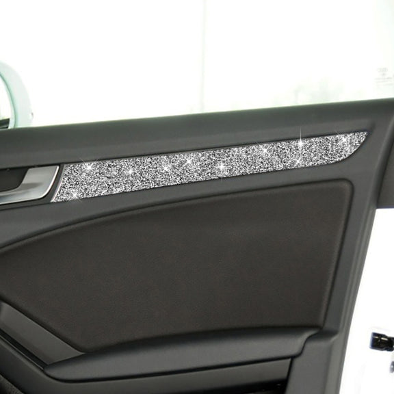For Audi A4 / A5 / Q5 Car Interior Door Panel Trim Diamond Decoration Sticker, Left and Right Drive