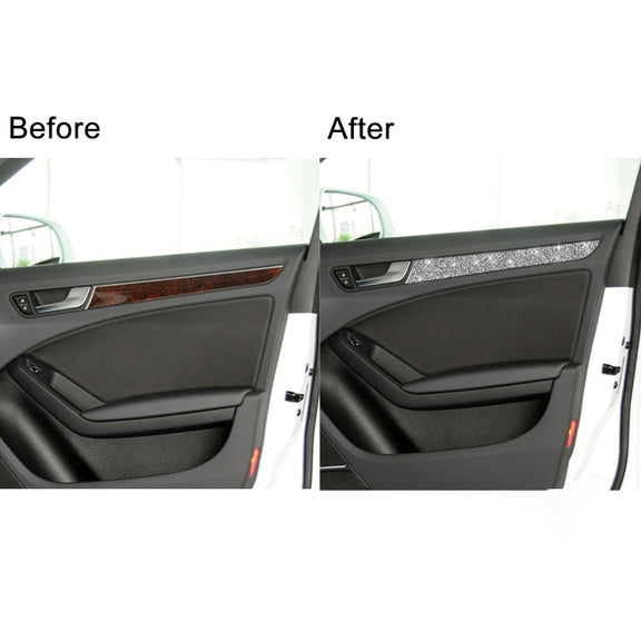 For Audi A4 / A5 / Q5 Car Interior Door Panel Trim Diamond Decoration Sticker, Left and Right Drive