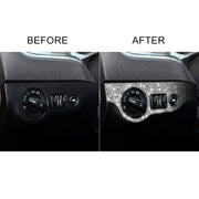 For Dodge Charger 2011-2014 Car Headlight Switch Diamond Decorative Sticker, Left-hand Drive