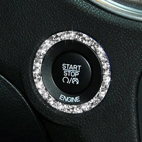 For Dodge Charger 2011-2014 Car Engine Starting Circle Diamond Decorative Sticker, Left-hand Drive
