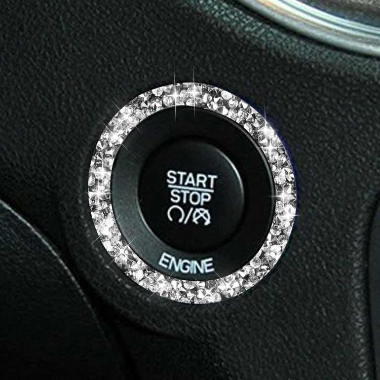 For Dodge Charger 2011-2014 Car Engine Starting Circle Diamond Decorative Sticker, Left-hand Drive