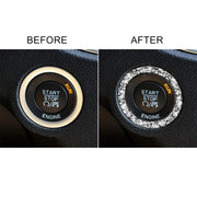For Dodge Charger 2011-2014 Car Engine Starting Circle Diamond Decorative Sticker, Left-hand Drive