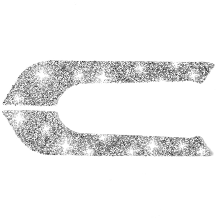 For Dodge Charger 2011-2014 Car Cup Holder Armrest Outside Diamond Decorative Sticker, Left-hand Drive