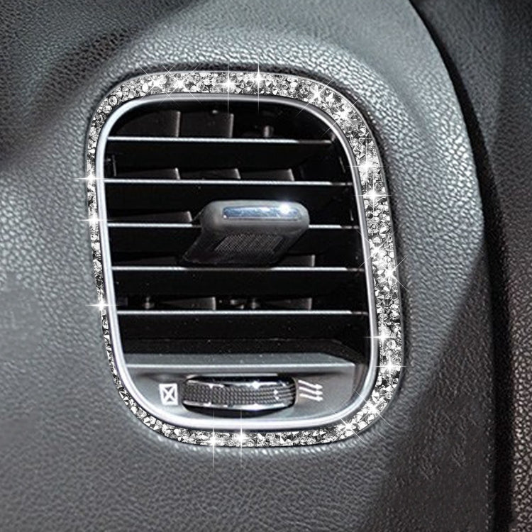 For Dodge Charger 2011-2014 Car Front Passenger Seat Air Vent Diamond Decorative Sticker, Left-hand Drive
