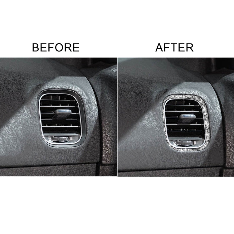 For Dodge Charger 2011-2014 Car Front Passenger Seat Air Vent Diamond Decorative Sticker, Left-hand Drive