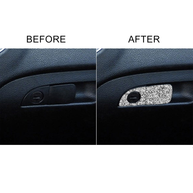 For Dodge Charger 2011-2014 2pcs/Set Car Front Passenger Seat Storage Box Handle Diamond Decorative Sticker, Left-hand Drive