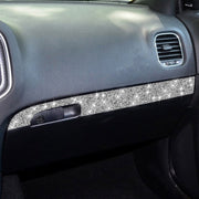 For Dodge Charger 2011-2014 Car Front Passenger Seat Storage Box Diamond Decorative Sticker, Left-hand Drive