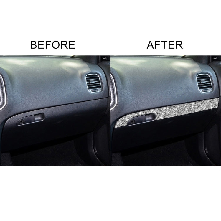 For Dodge Charger 2011-2014 Car Front Passenger Seat Storage Box Diamond Decorative Sticker, Left-hand Drive