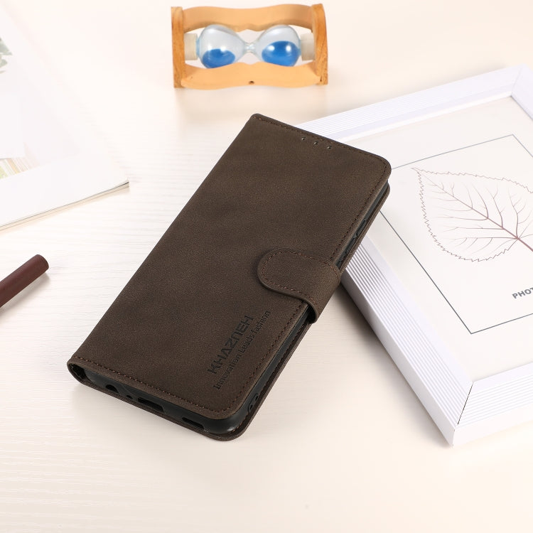 For Google Pixel 9 KHAZNEH Matte Texture Leather Phone Case(Brown)