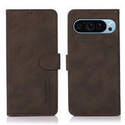 For Google Pixel 9 KHAZNEH Matte Texture Leather Phone Case(Brown)